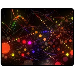 Abstract Light Star Design Laser Light Emitting Diode Fleece Blanket (medium) by Semog4