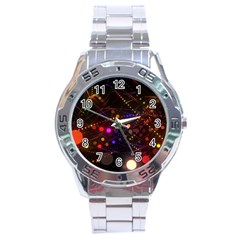 Abstract Light Star Design Laser Light Emitting Diode Stainless Steel Analogue Watch by Semog4