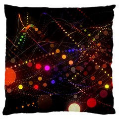 Abstract Light Star Design Laser Light Emitting Diode Large Cushion Case (one Side) by Semog4