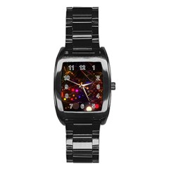 Abstract Light Star Design Laser Light Emitting Diode Stainless Steel Barrel Watch by Semog4