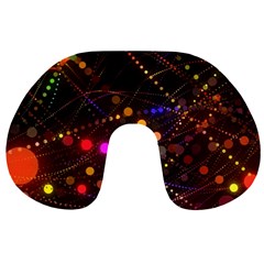 Abstract Light Star Design Laser Light Emitting Diode Travel Neck Pillow by Semog4