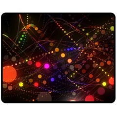 Abstract Light Star Design Laser Light Emitting Diode Two Sides Fleece Blanket (medium) by Semog4