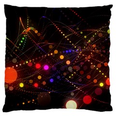 Abstract Light Star Design Laser Light Emitting Diode Standard Premium Plush Fleece Cushion Case (one Side) by Semog4