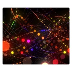 Abstract Light Star Design Laser Light Emitting Diode Two Sides Premium Plush Fleece Blanket (small) by Semog4