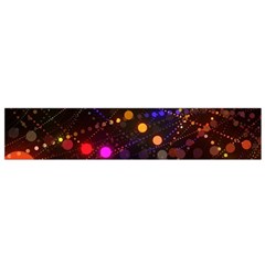 Abstract Light Star Design Laser Light Emitting Diode Small Premium Plush Fleece Scarf