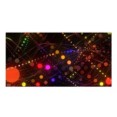 Abstract Light Star Design Laser Light Emitting Diode Satin Shawl 45  X 80  by Semog4