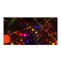 Abstract Light Star Design Laser Light Emitting Diode Satin Wrap 35  X 70  by Semog4