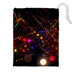 Abstract Light Star Design Laser Light Emitting Diode Drawstring Pouch (4xl) by Semog4