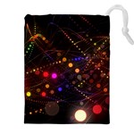 Abstract Light Star Design Laser Light Emitting Diode Drawstring Pouch (4XL) Front