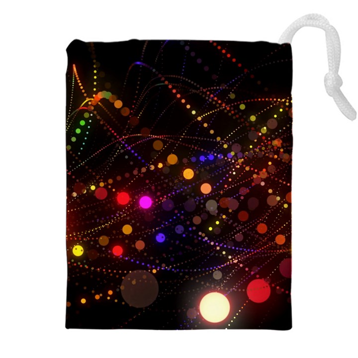 Abstract Light Star Design Laser Light Emitting Diode Drawstring Pouch (4XL)