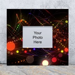 Abstract Light Star Design Laser Light Emitting Diode White Wall Photo Frame 5  X 7  by Semog4