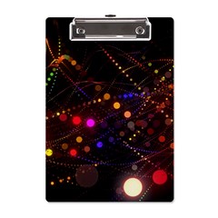 Abstract Light Star Design Laser Light Emitting Diode A5 Acrylic Clipboard by Semog4