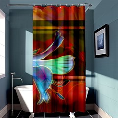 Abstract Fractal Design Digital Wallpaper Graphic Backdrop Shower Curtain 36  X 72  (stall)  by Semog4