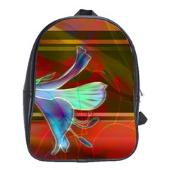 Abstract Fractal Design Digital Wallpaper Graphic Backdrop School Bag (xl) by Semog4