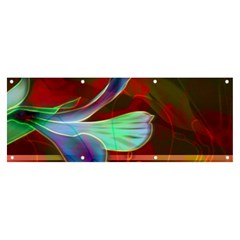 Abstract Fractal Design Digital Wallpaper Graphic Backdrop Banner And Sign 8  X 3  by Semog4