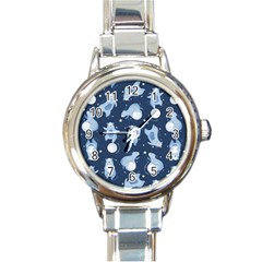 Bear Pattern Patterns Planet Animals Round Italian Charm Watch