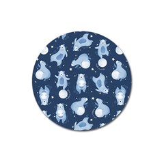 Bear Pattern Patterns Planet Animals Magnet 3  (Round)