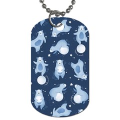 Bear Pattern Patterns Planet Animals Dog Tag (one Side) by Semog4