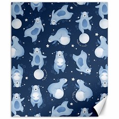 Bear Pattern Patterns Planet Animals Canvas 8  x 10 