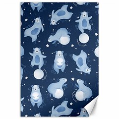 Bear Pattern Patterns Planet Animals Canvas 12  x 18 