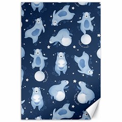 Bear Pattern Patterns Planet Animals Canvas 20  X 30  by Semog4