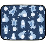 Bear Pattern Patterns Planet Animals Fleece Blanket (Mini) 35 x27  Blanket