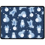 Bear Pattern Patterns Planet Animals Fleece Blanket (Large) 80 x60  Blanket Front