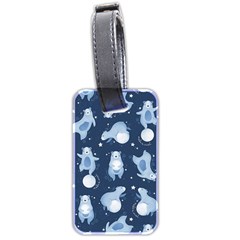 Bear Pattern Patterns Planet Animals Luggage Tag (two Sides) by Semog4