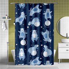 Bear Pattern Patterns Planet Animals Shower Curtain 48  X 72  (small)  by Semog4