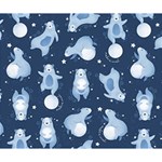 Bear Pattern Patterns Planet Animals Deluxe Canvas 14  x 11  (Stretched) 14  x 11  x 1.5  Stretched Canvas