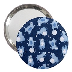 Bear Pattern Patterns Planet Animals 3  Handbag Mirrors by Semog4