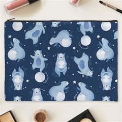 Bear Pattern Patterns Planet Animals Cosmetic Bag (XXXL)