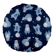 Bear Pattern Patterns Planet Animals Large 18  Premium Round Cushions