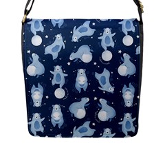 Bear Pattern Patterns Planet Animals Flap Closure Messenger Bag (l) by Semog4