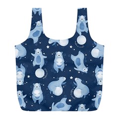 Bear Pattern Patterns Planet Animals Full Print Recycle Bag (L)