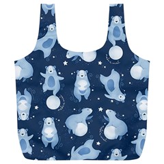 Bear Pattern Patterns Planet Animals Full Print Recycle Bag (XL)