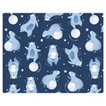 Bear Pattern Patterns Planet Animals Two Sides Premium Plush Fleece Blanket (Medium) 60 x50  Blanket Back