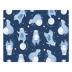 Bear Pattern Patterns Planet Animals Two Sides Premium Plush Fleece Blanket (Large)