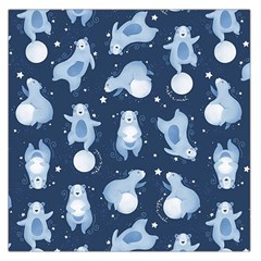 Bear Pattern Patterns Planet Animals Square Satin Scarf (36  x 36 )