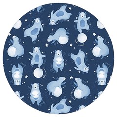 Bear Pattern Patterns Planet Animals Round Trivet by Semog4