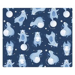 Bear Pattern Patterns Planet Animals Premium Plush Fleece Blanket (small) by Semog4