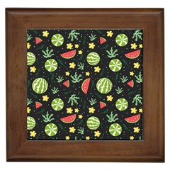 Watermelon Berries Patterns Pattern Framed Tile by Semog4