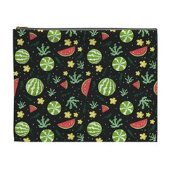 Watermelon Berries Patterns Pattern Cosmetic Bag (xl) by Semog4