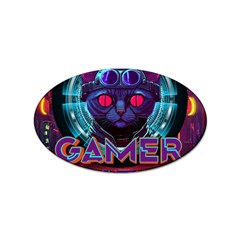 Gamer Life Sticker (oval) by minxprints