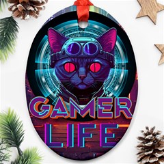 Gamer Life Oval Ornament (two Sides) by minxprints