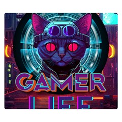 Gamer Life Two Sides Premium Plush Fleece Blanket (small) by minxprints