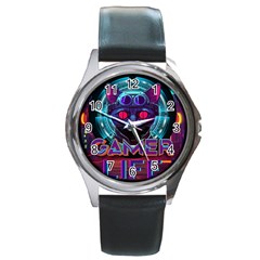 Gamer Life Round Metal Watch by minxprints