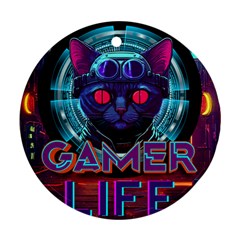 Gamer Life Ornament (round) by minxprints