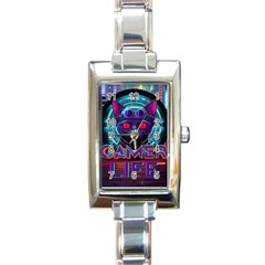 Gamer Life Rectangle Italian Charm Watch by minxprints