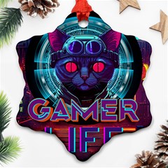 Gamer Life Snowflake Ornament (two Sides) by minxprints